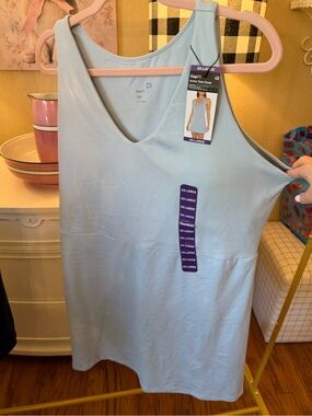 Women GAP Blue Athletic Dress Dress w Built in Bra & Shorts SZ XXL